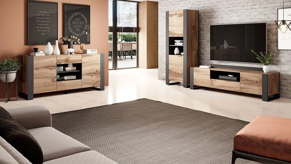 Mobilier living Elexia I (wotan + antracit). Promo -17%. 1122128