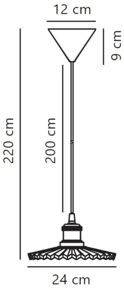 Lustră pe cablu Nordlux TORINA 1xE27/40W/230V d. 24 cm