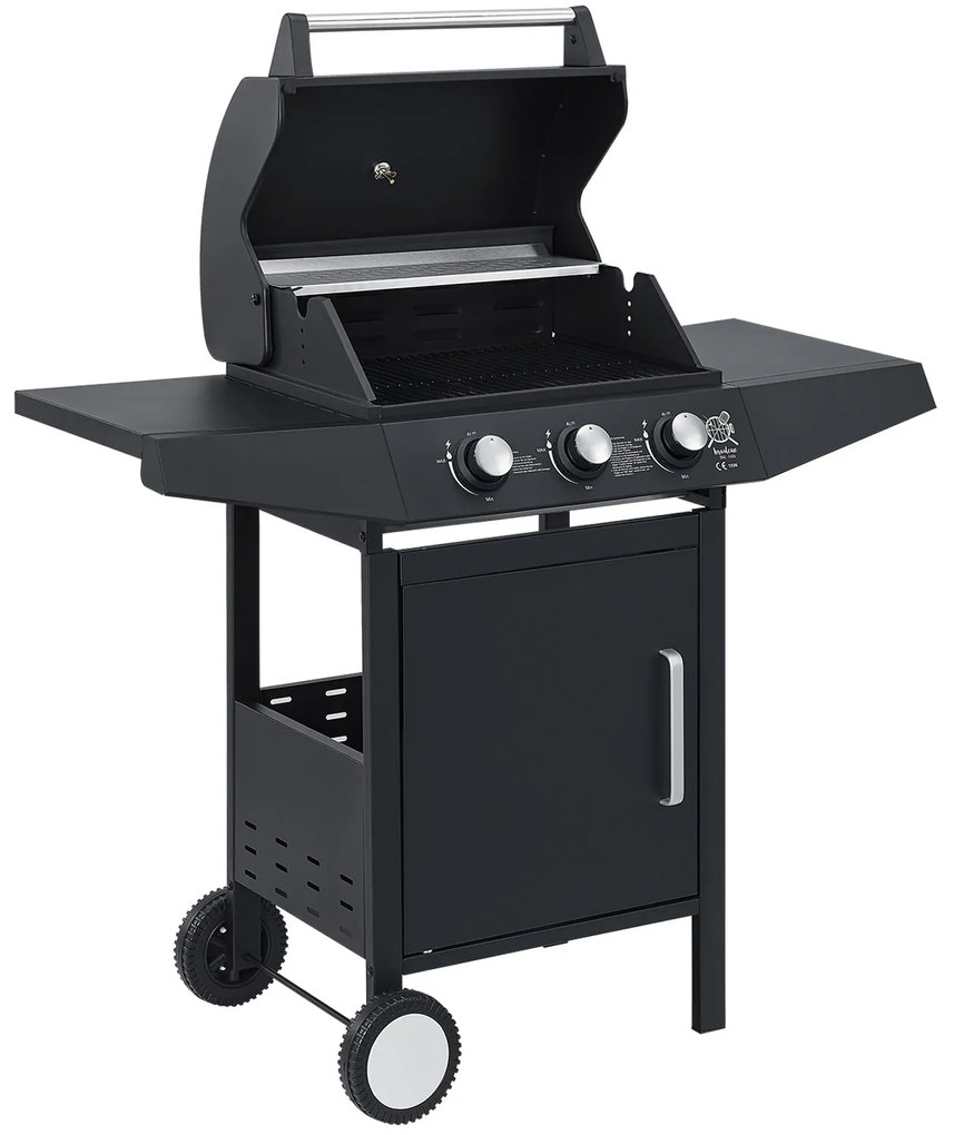 Jusky Gratar cu gaz Louisiana BBQ cu 3 arzatoare