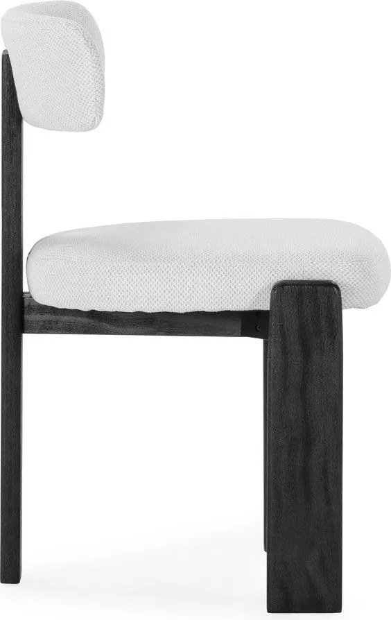 Scaune de dining negre/gri-deschis 2 buc. tapițate Nadia – MOME