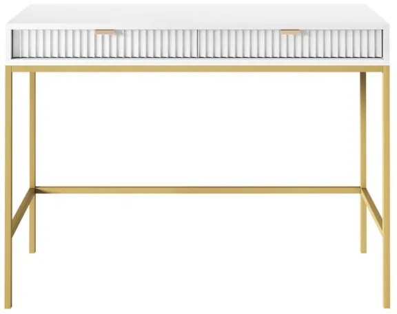 Consolă NOVA, 77x104 cm, alb/auriu
