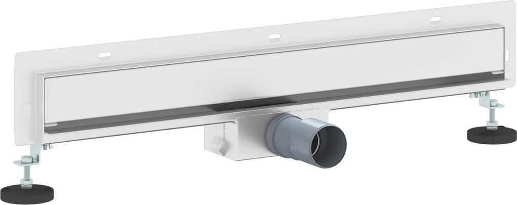 vidaXL Drenaj pentru Duș Montat pe Perete Argintiu 60 cm