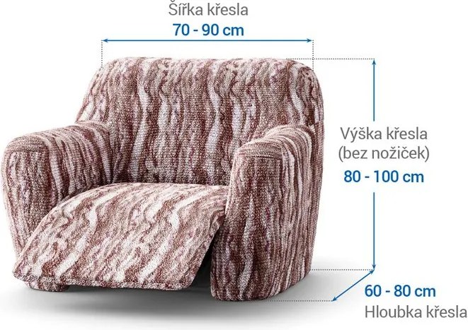 Gaico Huse bielastice OCEANO NOU bordo-maroniu fotoliu de relaxare (l. 70 - 90 cm)
