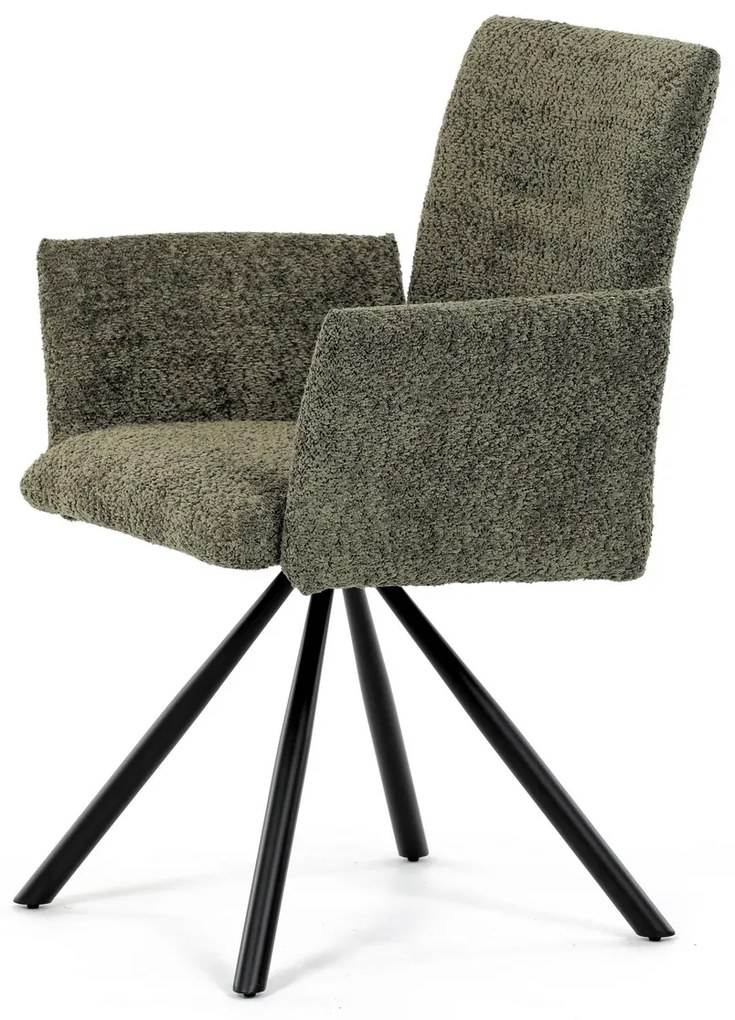 Set de scaune de sufragerie cu mecanism deîntoarcere DCH-W1117 GRN2, 2 buc.
