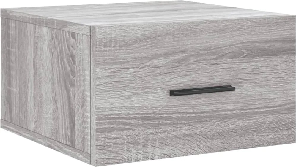 vidaXL Noptieră montată pe perete gri Sonoma 35x35x20 cm