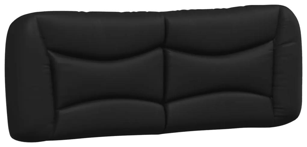 374583 vidaXL Pernă pentru tăblie pat, negru, 140 cm, piele artificială
