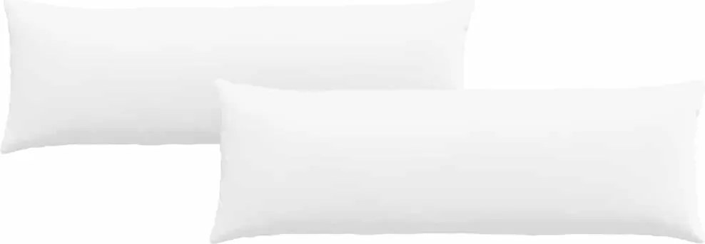 vidaXL Perne pentru canapea 2 pcs Alb 120 x 40 cm țesătură