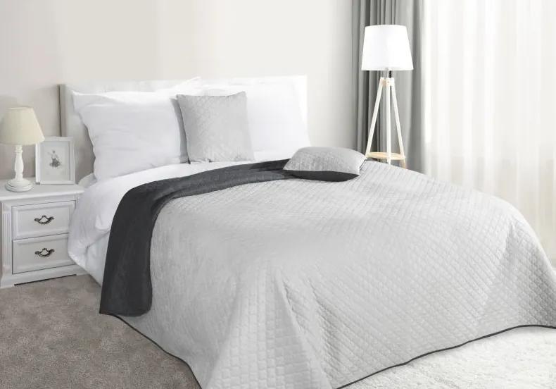Cuverturi de pat matlasate culoarea gri Lăţime: 200 cm | Lungime: 220 cm