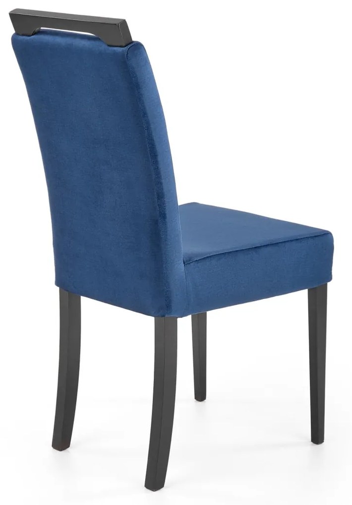 Scaun Clarion 2 velvet albastru/negru Monolith 77