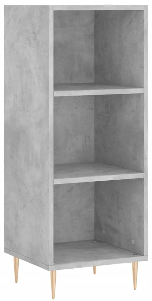828720 vidaXL Servantă, gri beton, 34,5x32,5x90 cm, lemn prelucrat