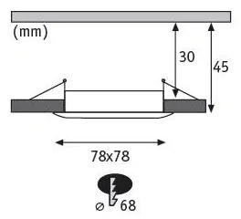 SET 3x corp de iluminat dimabil încastrat Paulmann 93895 LED/6W IP44 NOVA 230V