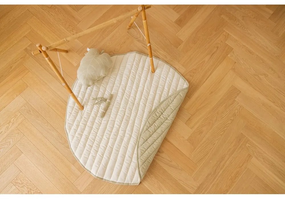 Saltea de joacă pentru copii verde/crem Bamboo Leaf – Lorena Canals