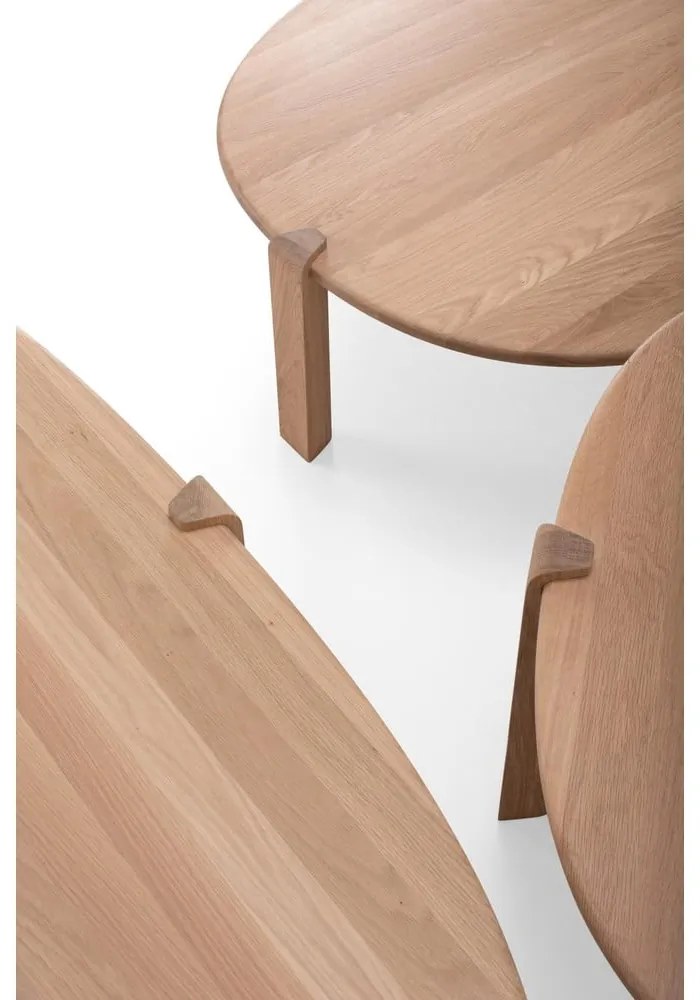 Măsuță de cafea în culoare naturală din lemn de stejar 100x180 cm Kulin – Gazzda