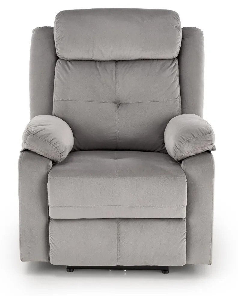 Fotoliu recliner Loris stofa gri H105 cm