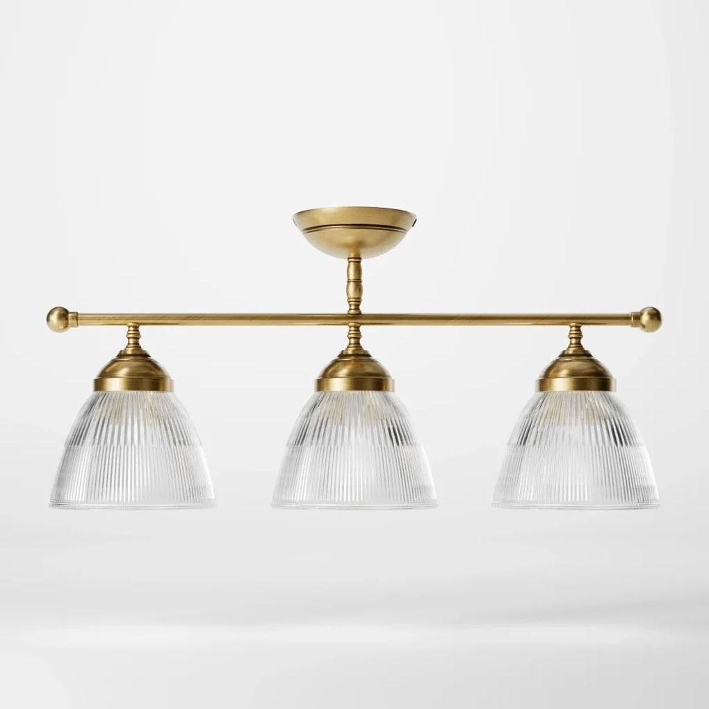 Lustra stil neoclasic din alama si abajur ceramic Elide