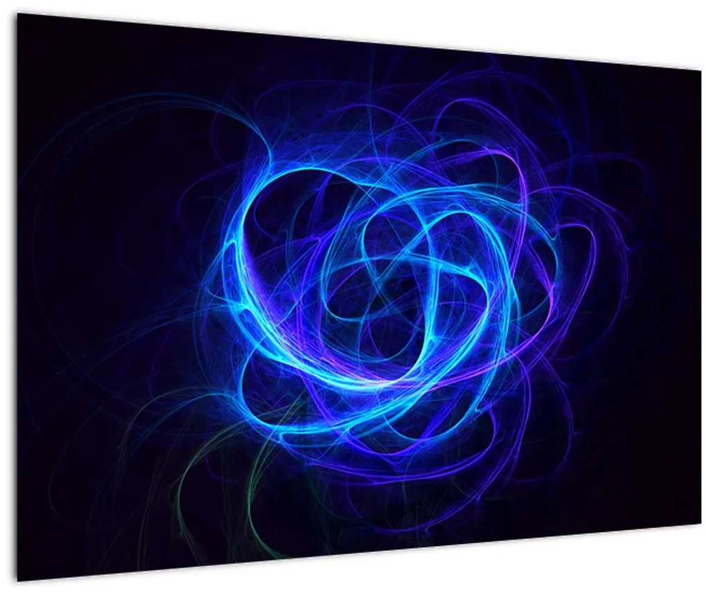 Tabloul cu ghem albastru abstract (90x60 cm)