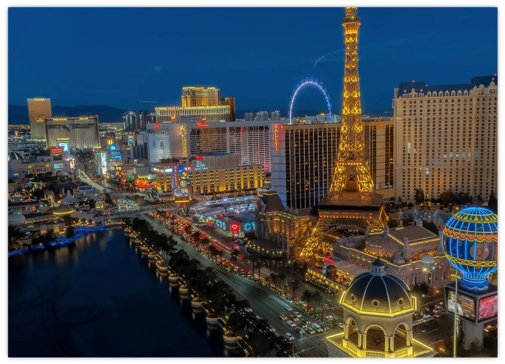 Tablou cu Las Vegas nocturn (70x50 cm)