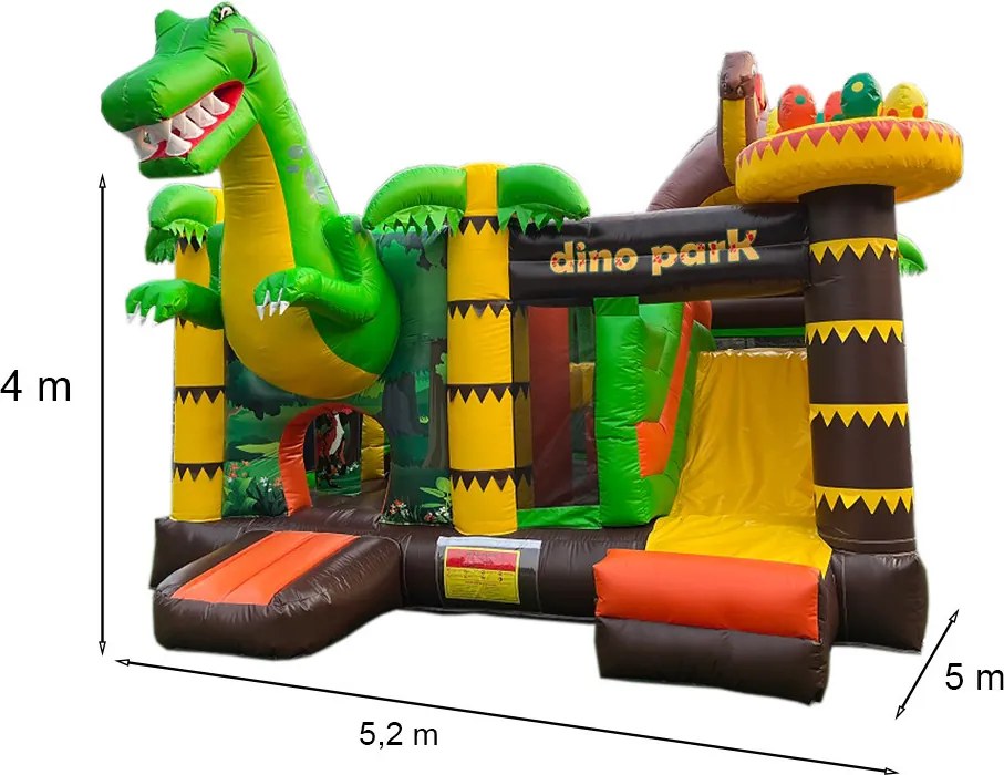 Castel gonflabil cu dinozauri 5,2x5x4m