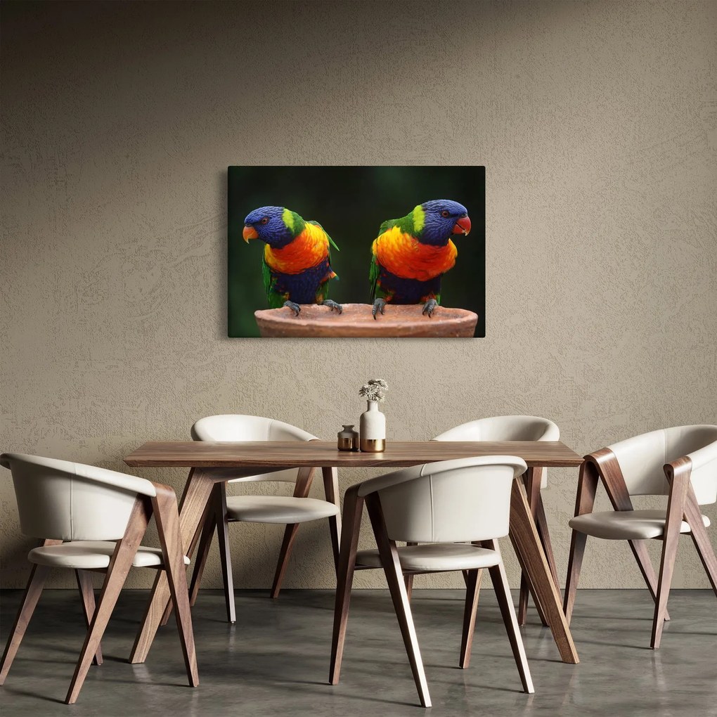 Tablou cu papagali (90x60 cm)