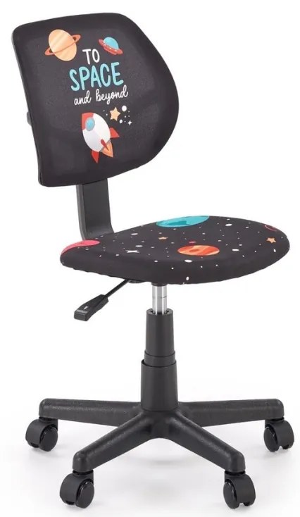 Scaun de birou copii Bin Go negru H90 cm