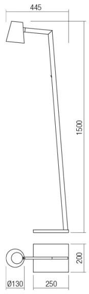 Redo 01-1556 - Lampă de podea MINGO, 1xE27/42W/230V, albă