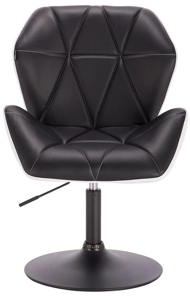 HR212N SCAUN Neagră-Alb cu Bază Neagră