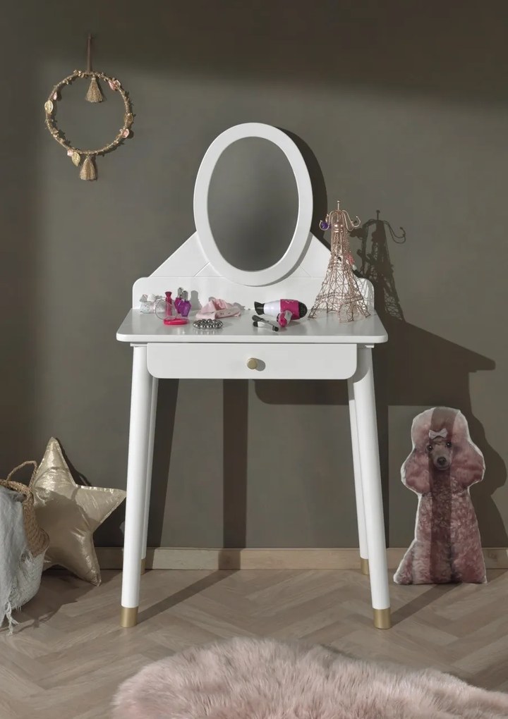 Masă de Toaletă BILLY pentru Copii, Alb Satinat (MDF) – Billy – Vipack