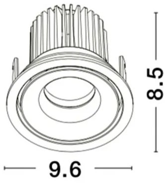Spot LED directionabil, incastrabil pentru tavan fals, MEA alb NVL-7770441