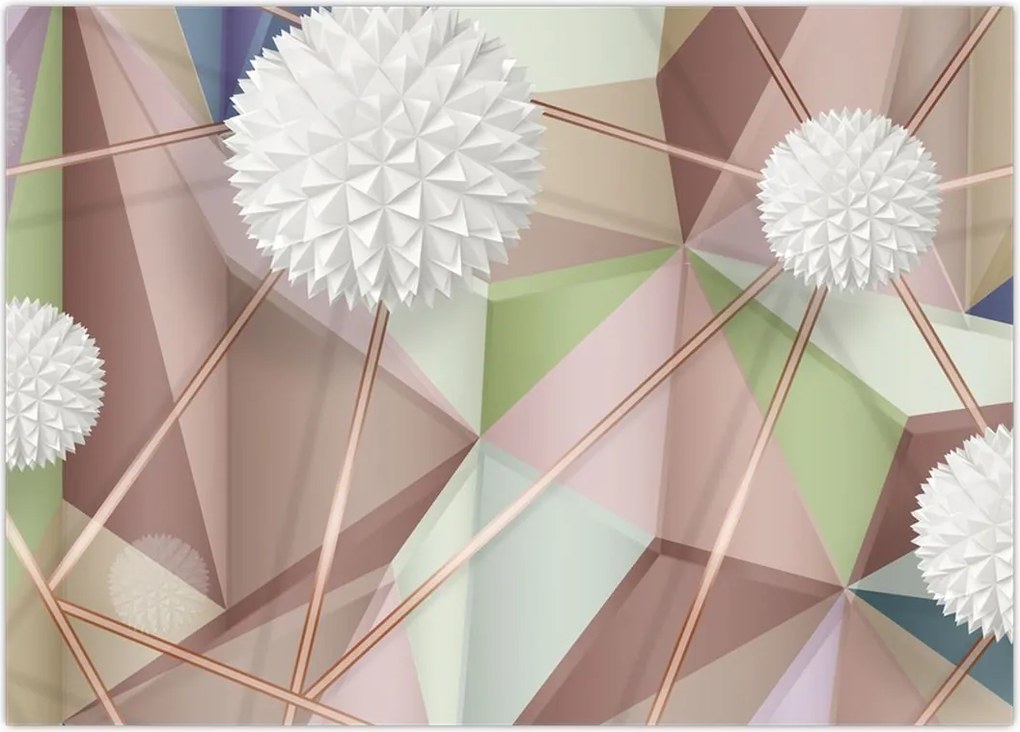 Tablou - 3D abstract culori pastel (70x50 cm)