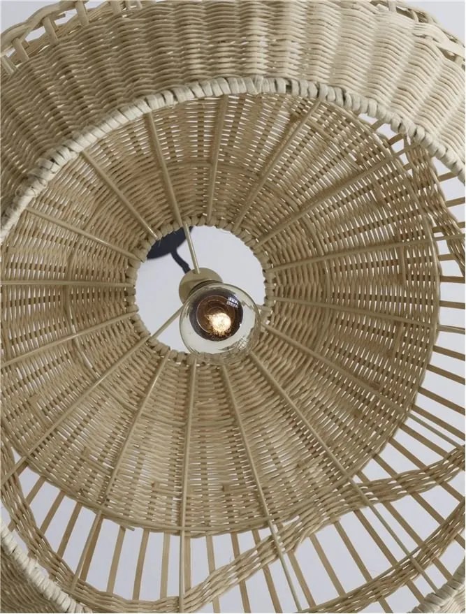 Lustra / Pendul modern design natural ratan MARLO D-48,5cm