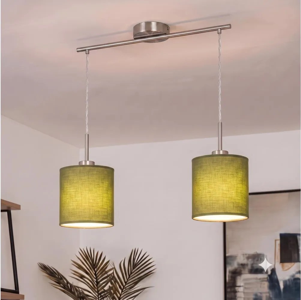 Brilagi - Lustră LED suspendată pe cablu NUBILA 2xE27/60W/230V verde
