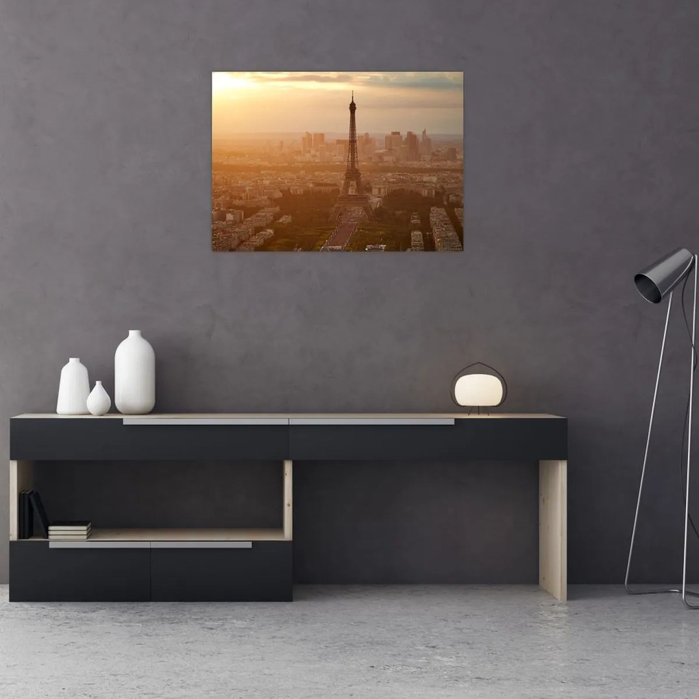 Tablou pe sticlă - Turnul Eiffel (70x50 cm)