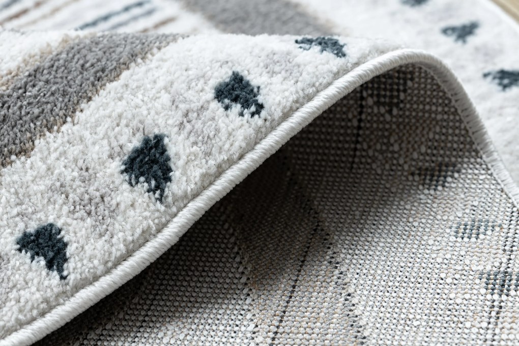 Covor FUN Land pentru copii, satul, străzi, cerc - cremă - SECUNDAR-COTATI PRODUSUL