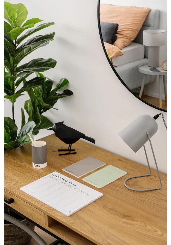 Pat matrimonial albastru prăfuit tapițat cu spațiu de depozitare cu somieră 180x200 cm Lotte – Meise Möbel