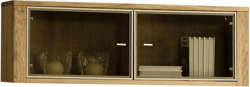 Dulap lemn masiv natur suspendat Hugo Stejar, 123.5 × 35 × 40.8 cm