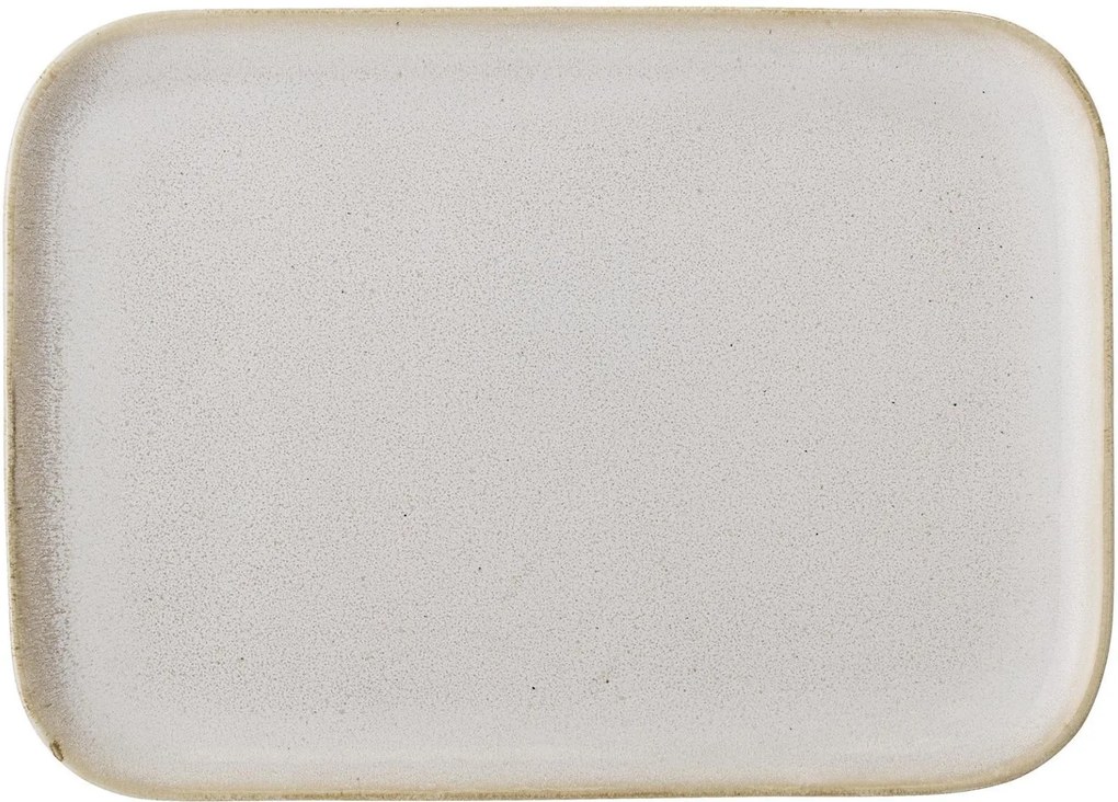 Platou pentru servire Carrie, Alb, Ceramica 25x18 cm