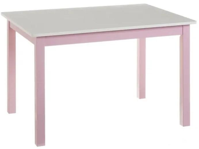 Masa alb/roz din MDF pentru copii 55x77 cm Christian Unimasa