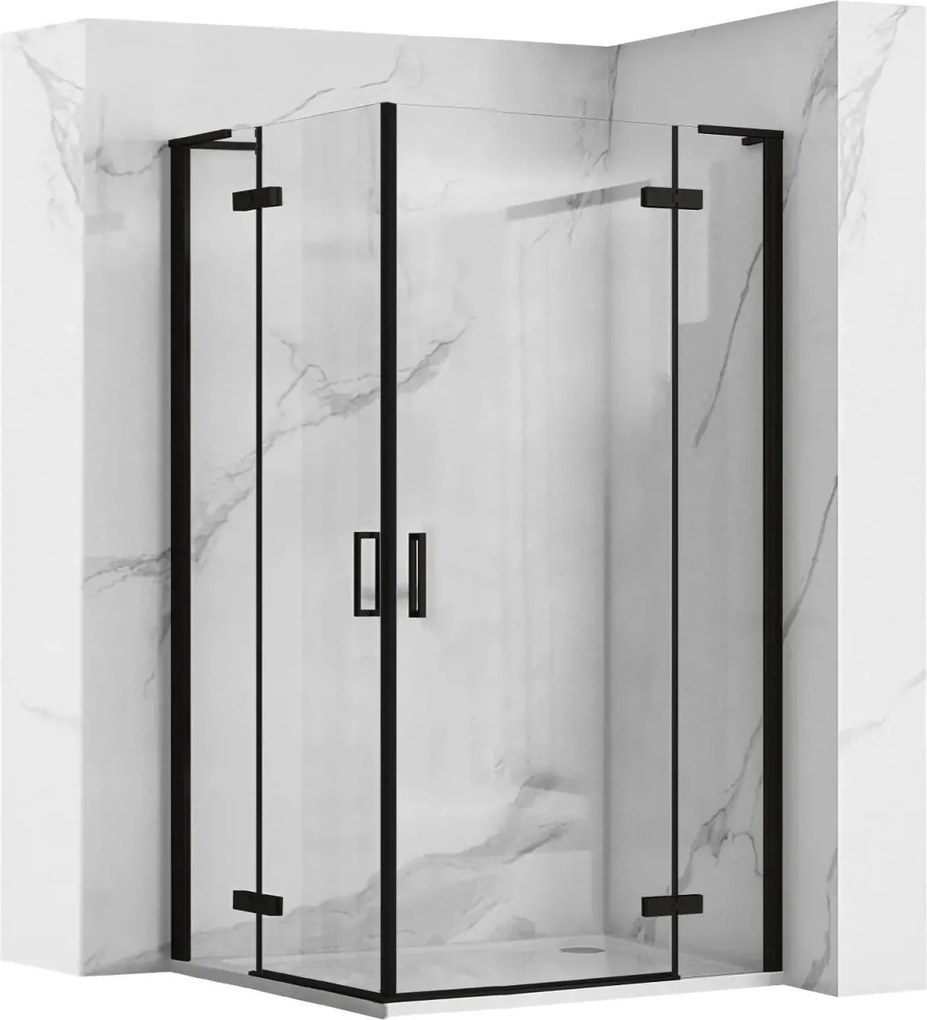 Cabina dus REA Hugo Double Black 100x100