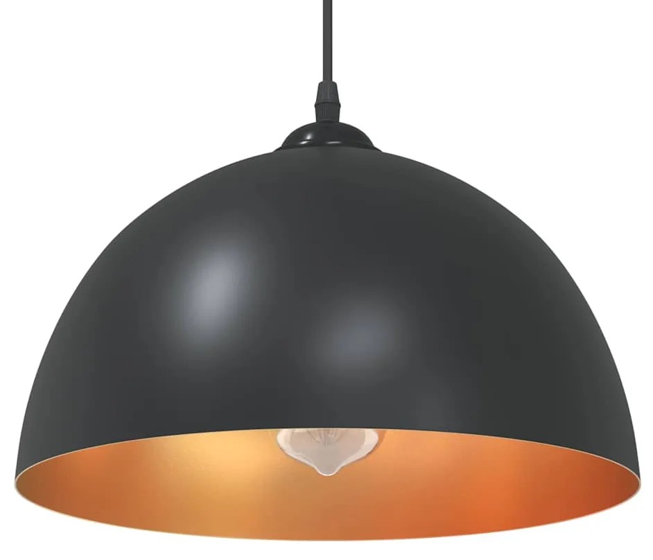 vidaXL Lămpi de suspendare 2 buc E27 Negru Ø 30 cm Metal