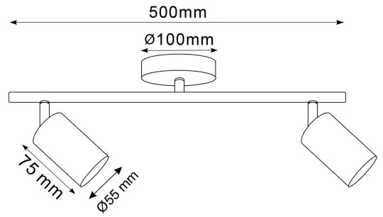 Spot LED RGBW reglabil GOLDIE 2xGU10/4,8W/230V auriu