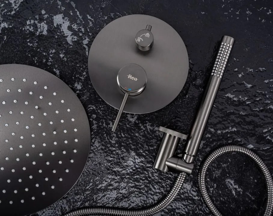 Set de dus incastrat Rea Lungo Grip Gun Gri + BOX