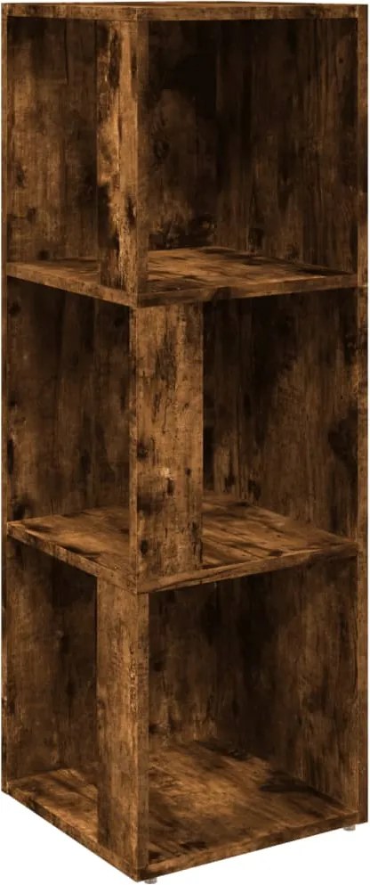 vidaXL Dulap colțar, stejar fumuriu, 33x33x100 cm, lemn compozit