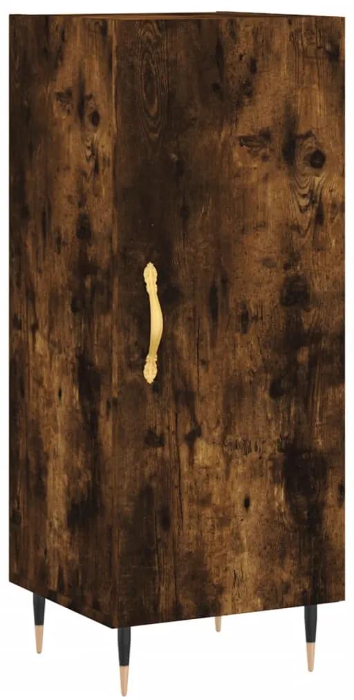 828521 vidaXL Servantă, stejar fumuriu, 34,5x34x90 cm, lemn compozit