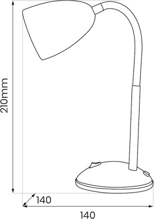 Lampă de masă LOGIC 1xE27/60W/230V alb