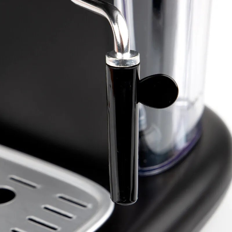 Espressor manual Crown CEM-1525, 850W, 15 bar, 1.2 l, Cafea macinata, Spumare lapte, Incalzire cesti, Negru