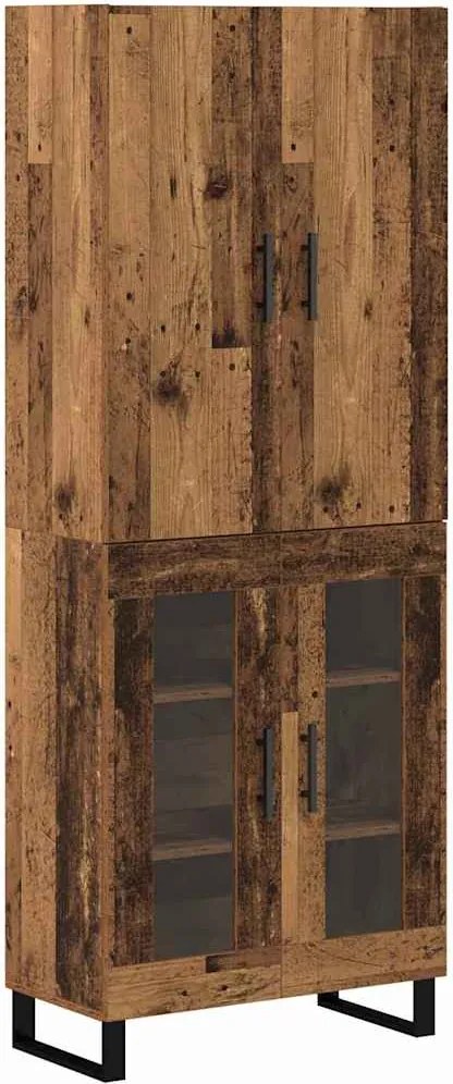 vidaXL Bufet 2 pcs Lemn Vechi 69,5 x 34 x 180 cm