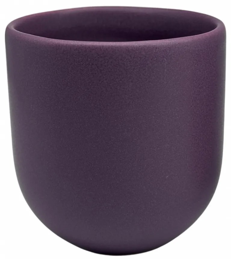 Set 3 Pahare Cafea NOVUM Velaris Purple Dynastia - 250 ml, 150 ml, 80 ml (Mov Regal Mat) - Gresie Ceramica Glazurata Manual