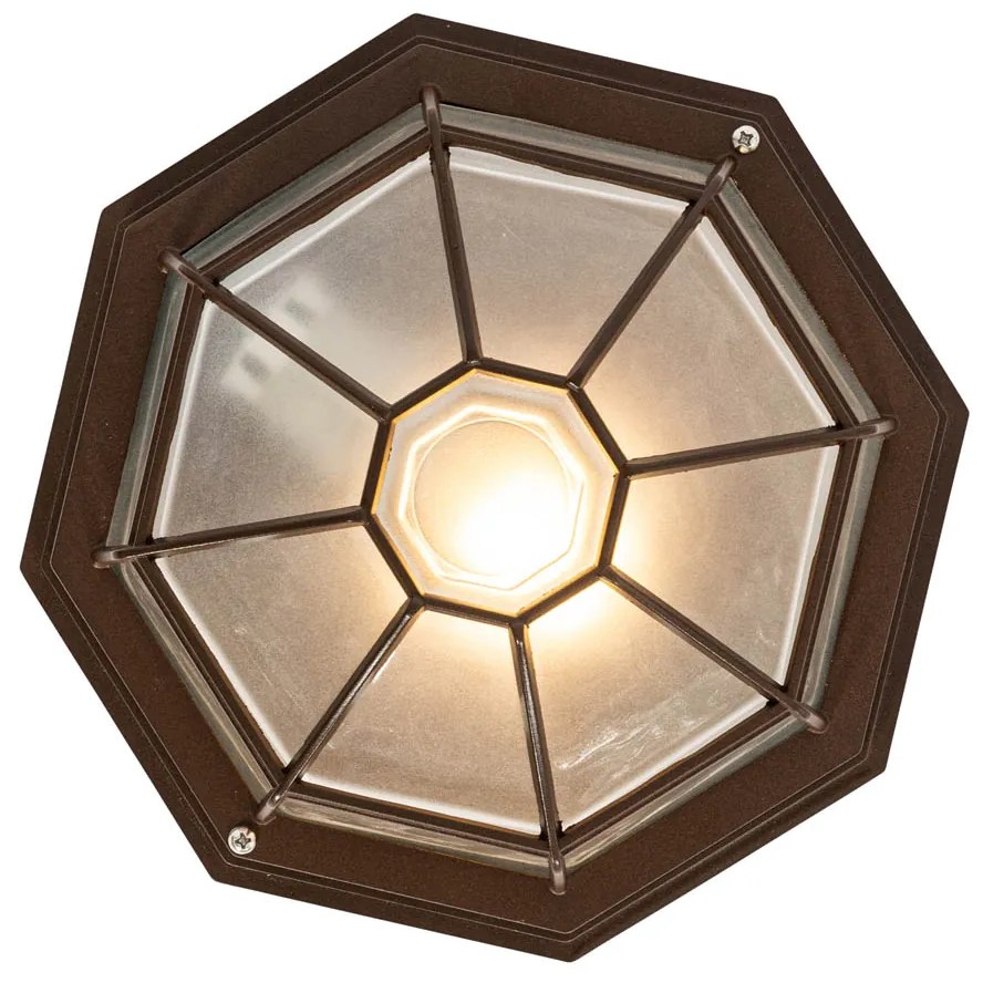 Plafonieră rustică maro rugină 26,5 IP44 - Bri