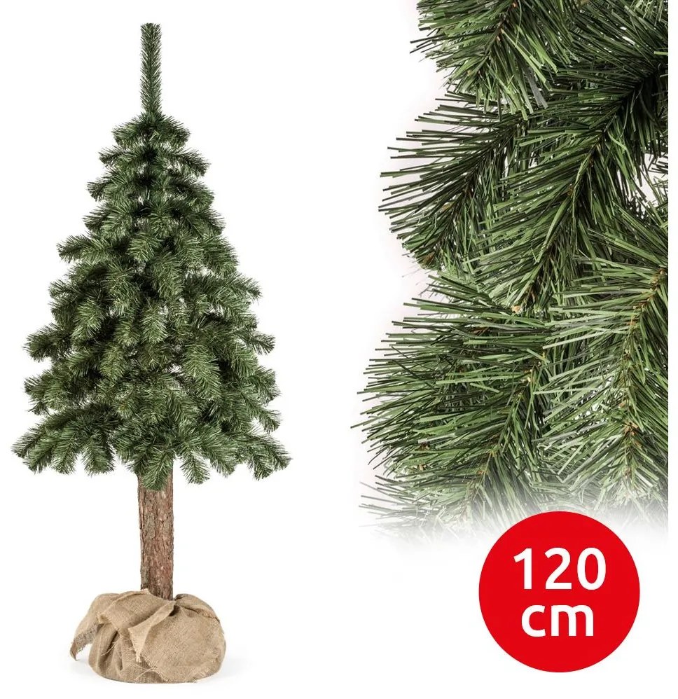 Pom de Crăciun pe trunchi NATURAL 120 cm brad