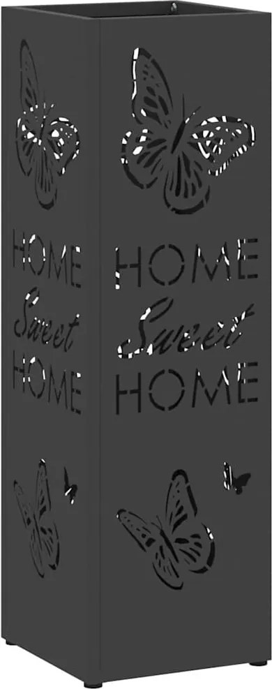 vidaXL Suport pentru umbrele Negru 15,5 x 15,5 x 49 cm Metal